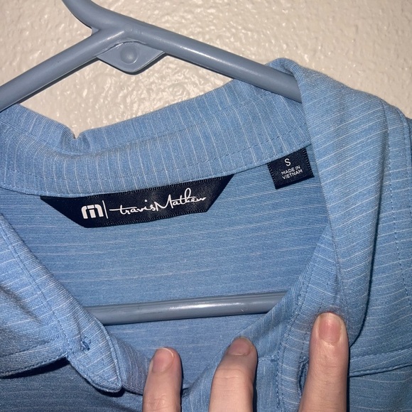 Travis Mathew Light Blue Polo Shirt - Picture 2 of 4